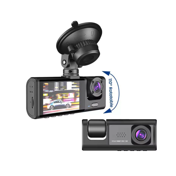 3 Channel Car DVR HD 1080P Dash Cam - Image 3